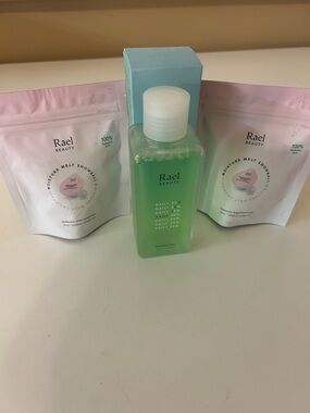 RAEL 3pc Bundle Beauty Daily Zen Balancing Toner, 2 Moisture Melt Snowball, New